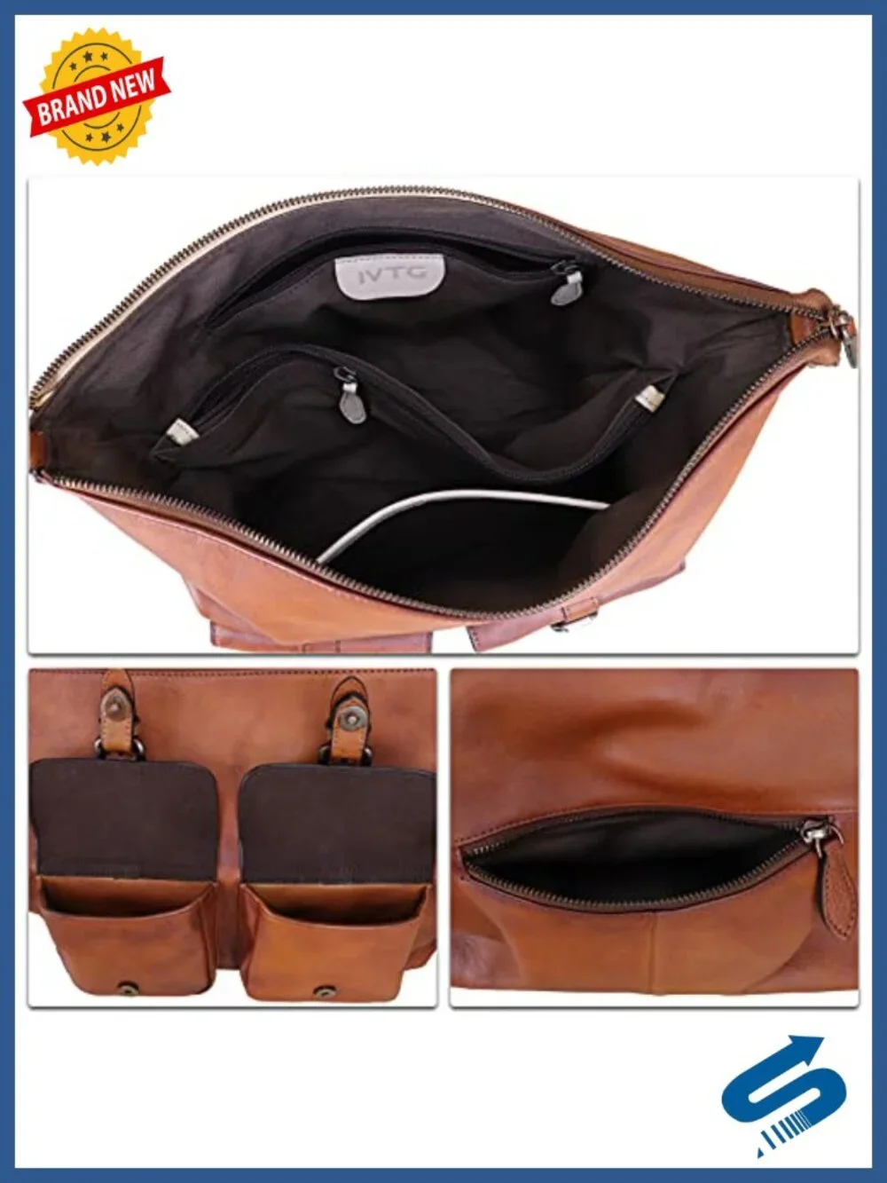 Genuine Leather Hobo Bag Crossbody Satchel Vintage Purse Handbag